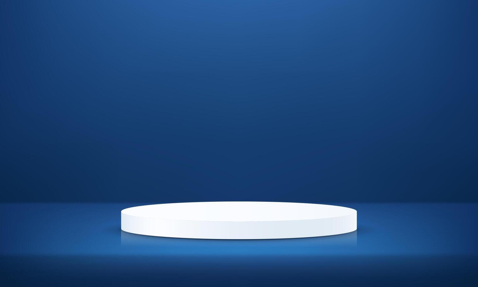 Blue gradient color background. Blue background 3d with white podium. 3D abstract studio room with pedestal podium. Space for selling products on the website. illustration. vector