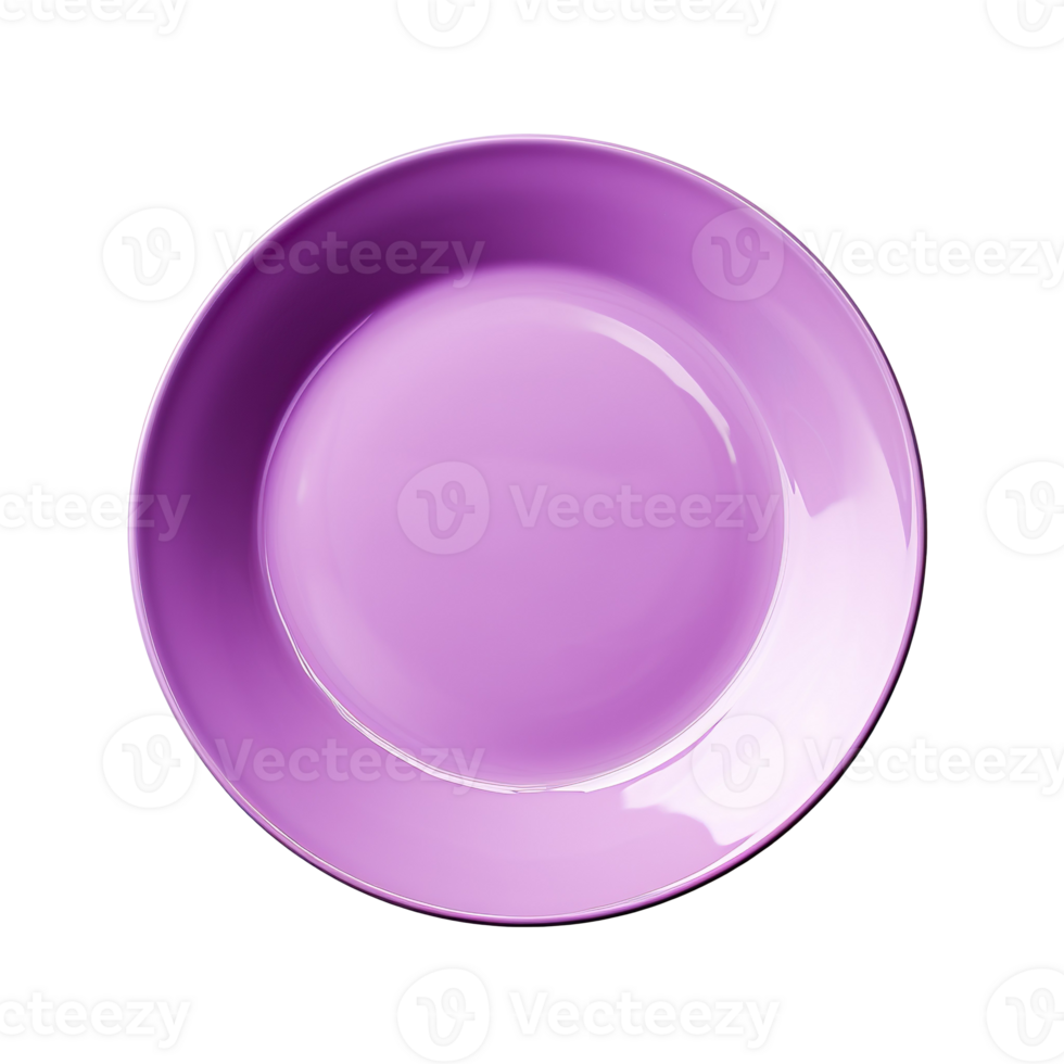 A purple plate isolated on transparent background png