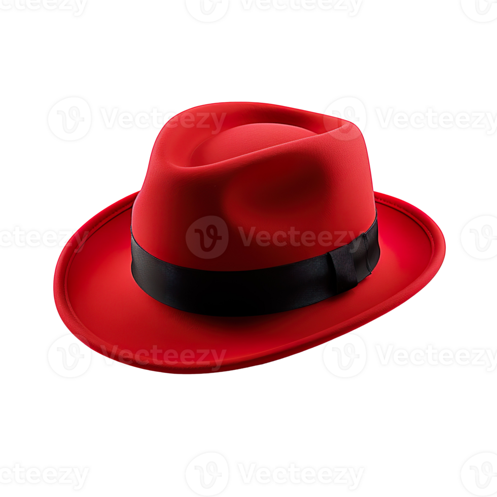 a beautiful red hat isolated on transparent background png