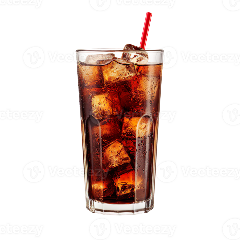 A glass of cola drink isolated on transparent background png