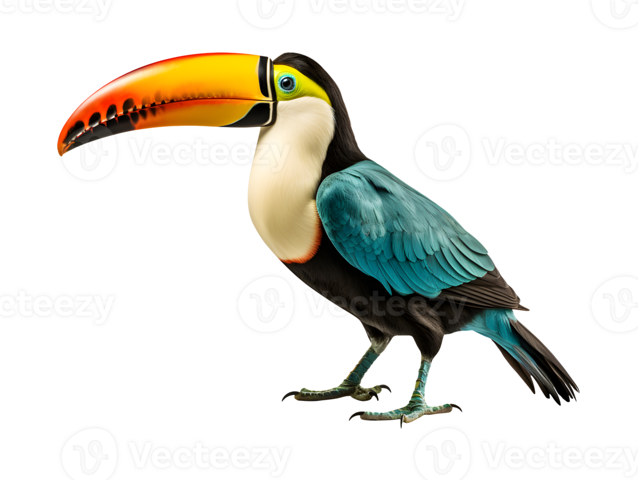 A toucan isolated on transparent background png