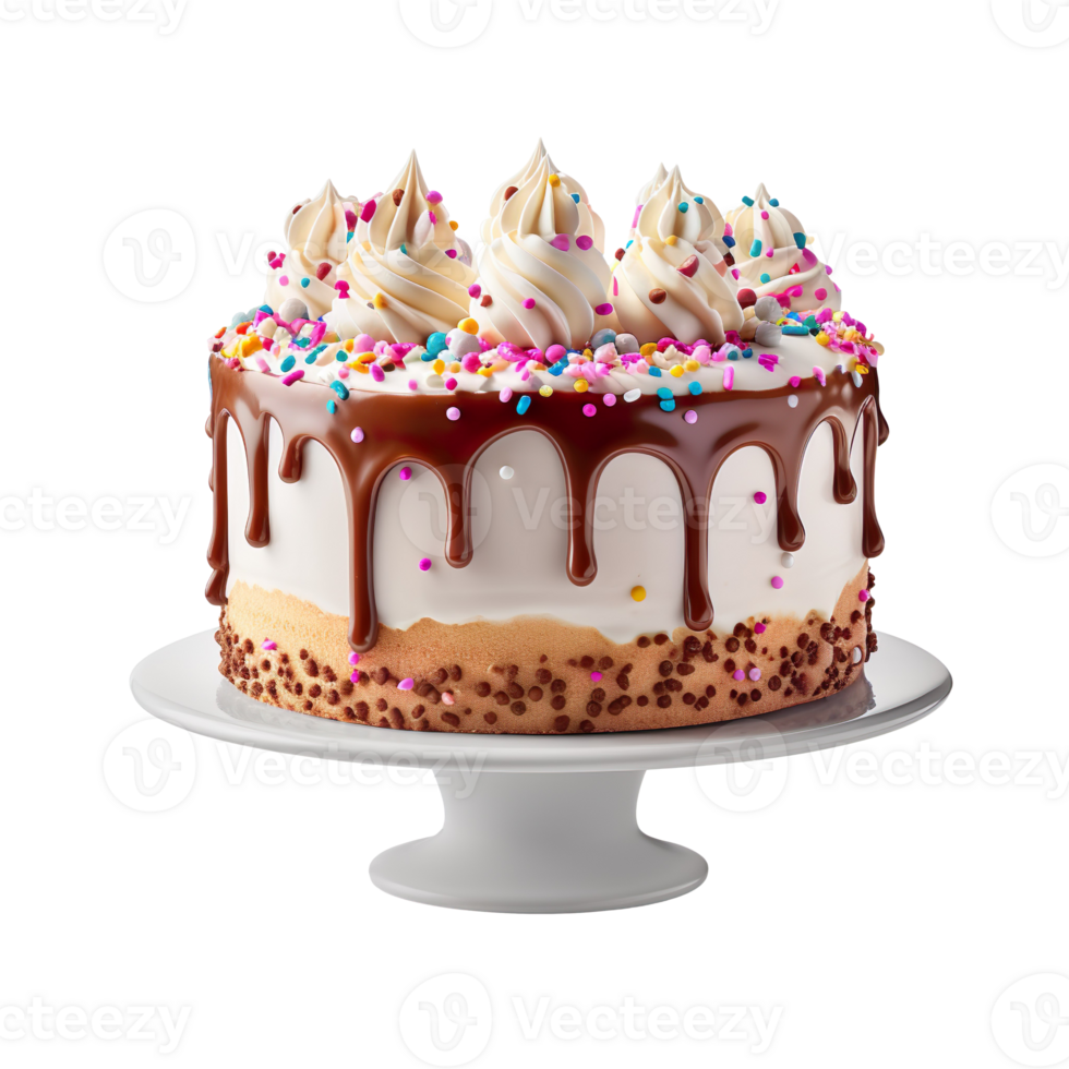 Birthday cake isolated on transparent background png