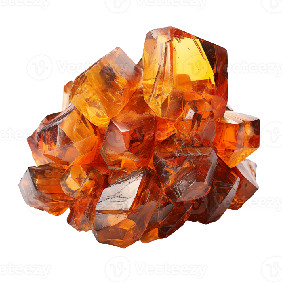 amber ore isolated on transparent background png