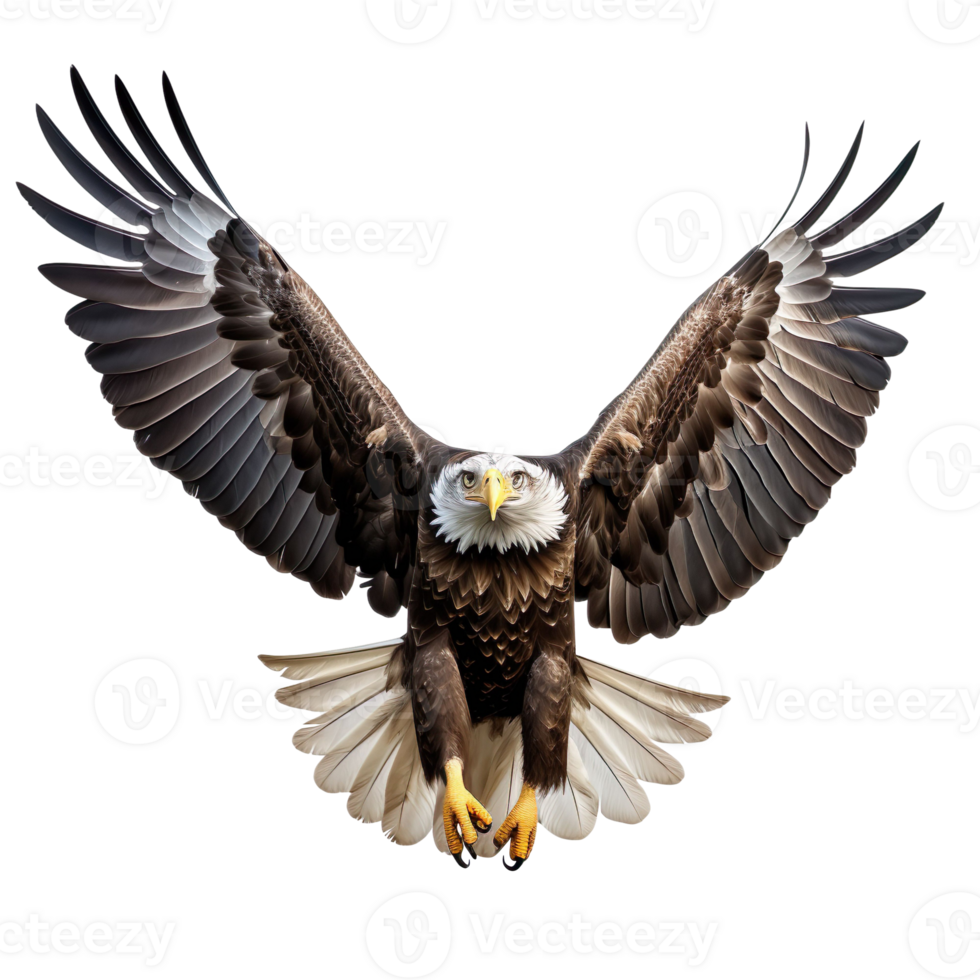 Bald Eagle Flying isolated on transparent background png