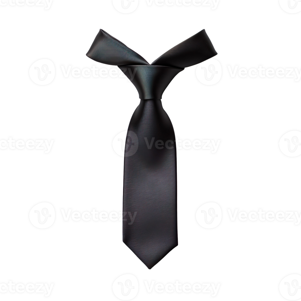 Black tie isolated on transparent background png