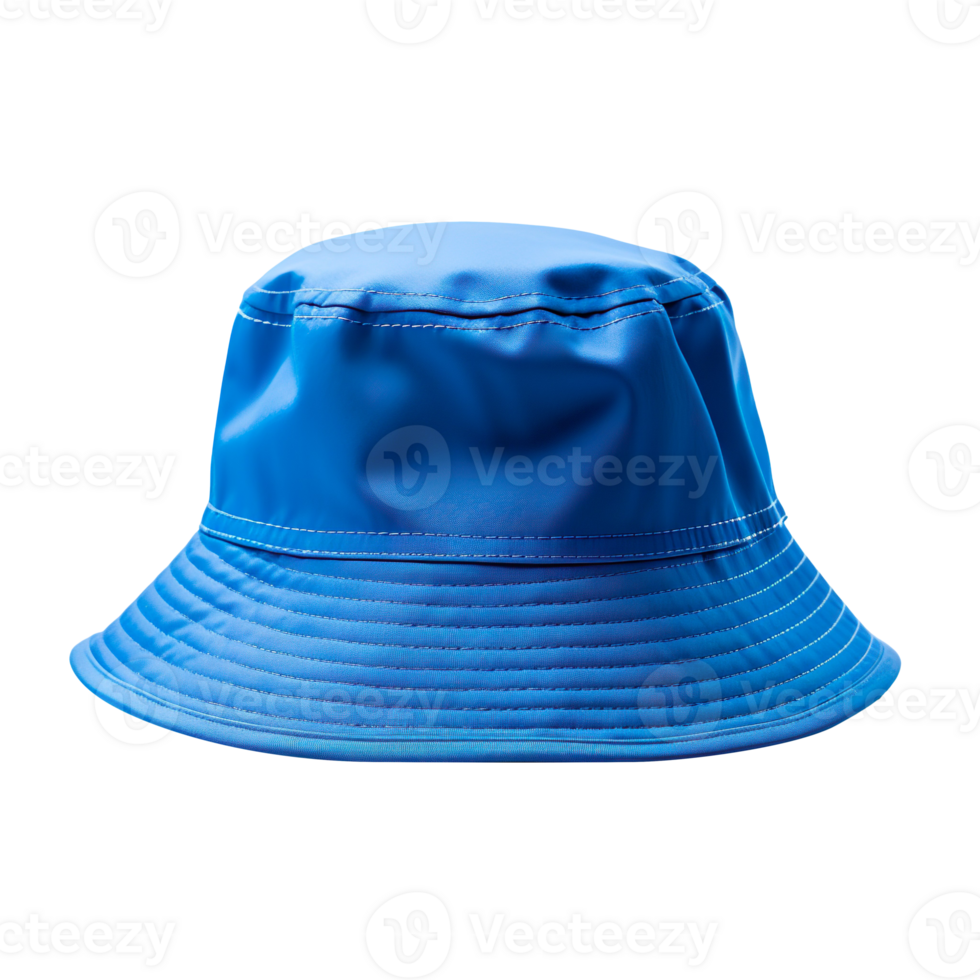 Blue bucket hat isolated on transparent background png