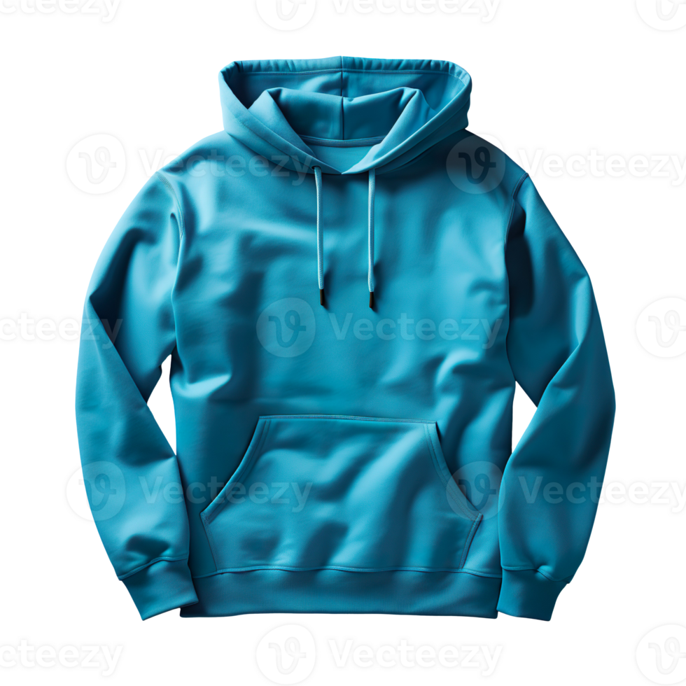 blue hoodie isolated on transparent background png