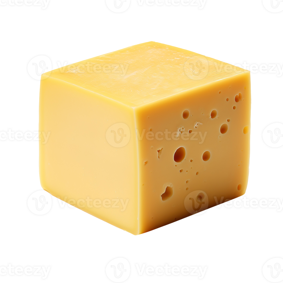 cheese cube isolated on transparent background png