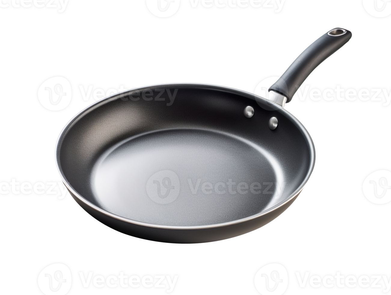 black frying pan isolated on transparent background png