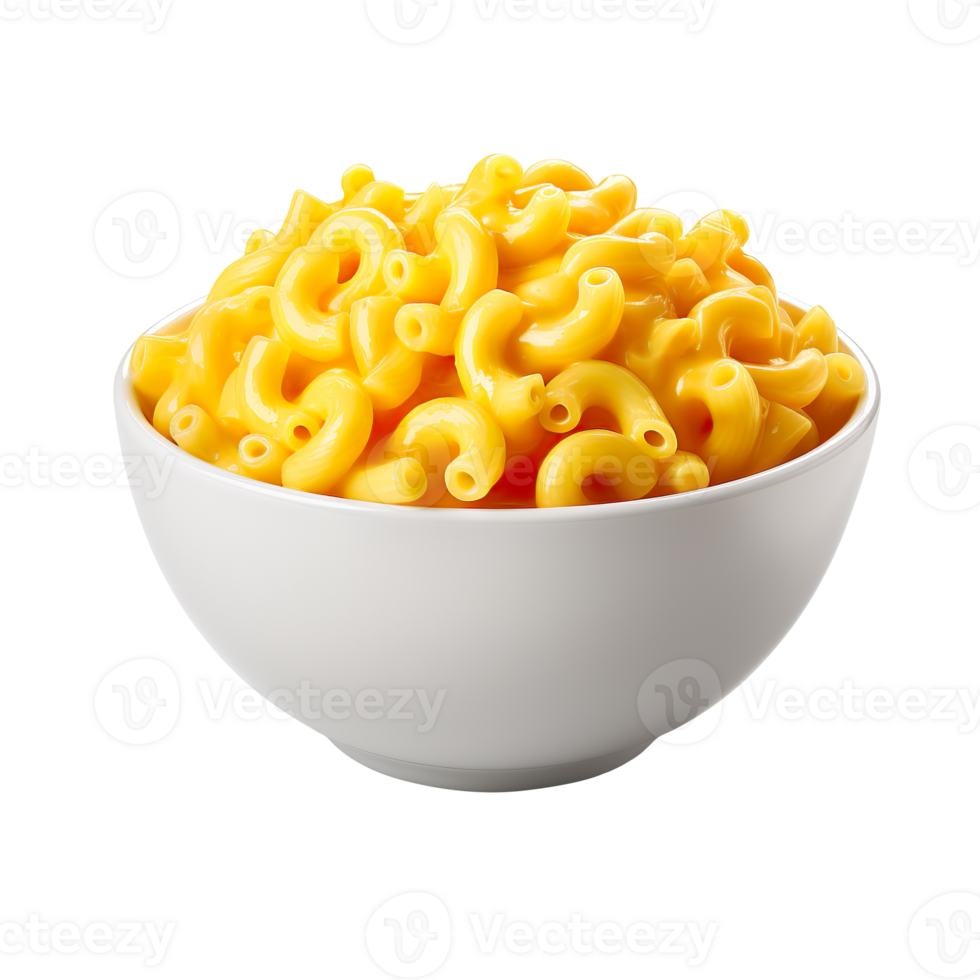 Bowl of mac and cheese isolated on transparent background png