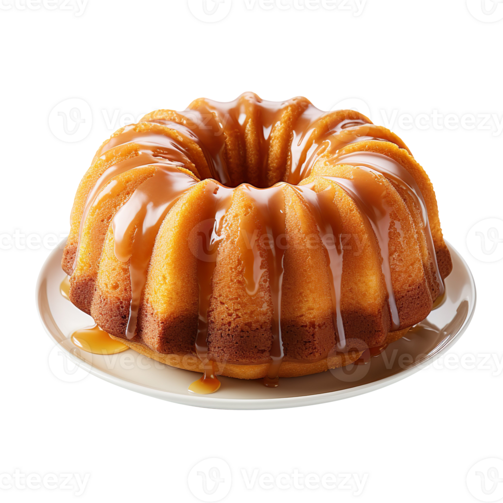 Bundt cake isolated on transparent background png