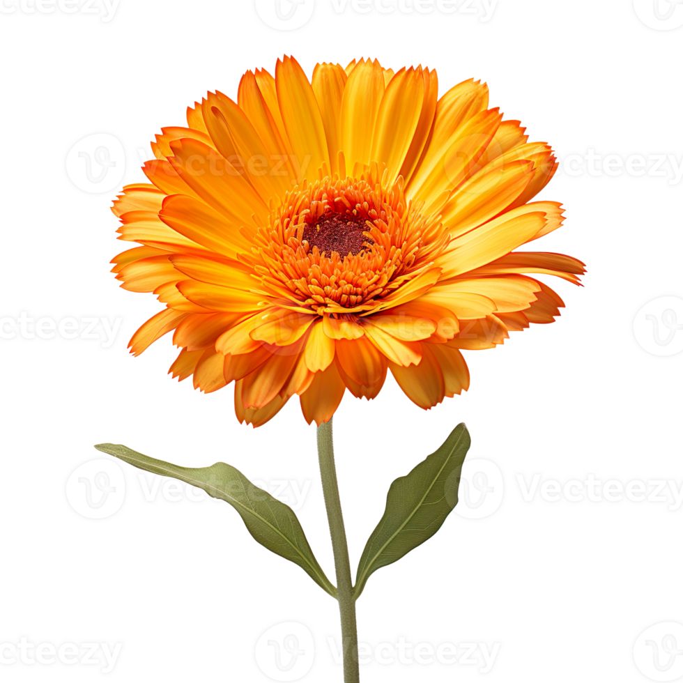 Calendula flower isolated on transparent background png