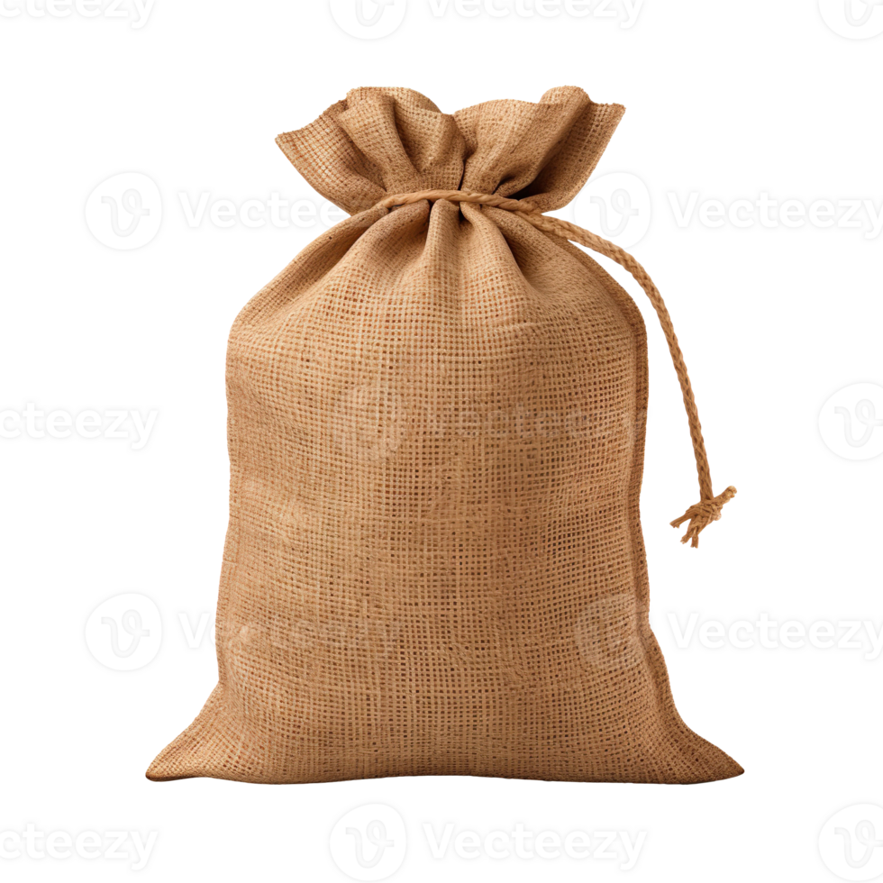 Burlap sack isolated on transparent background png