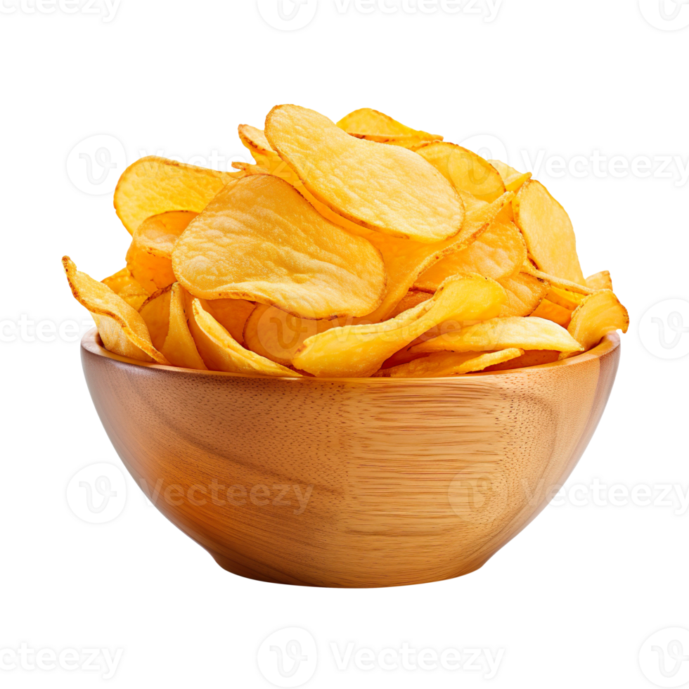 bowl of chips isolated on transparent background png