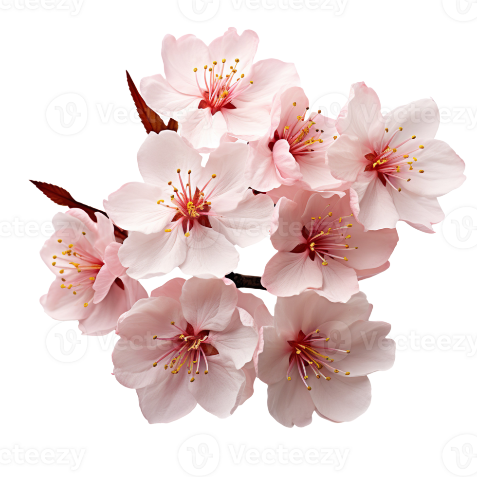 Cherry flower isolated on transparent background png