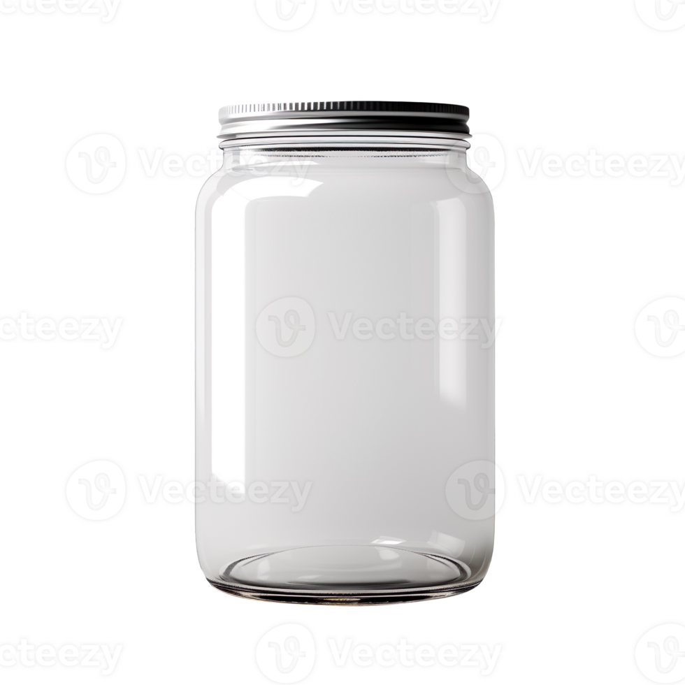 Empty blank white jar isolated on transparent background png