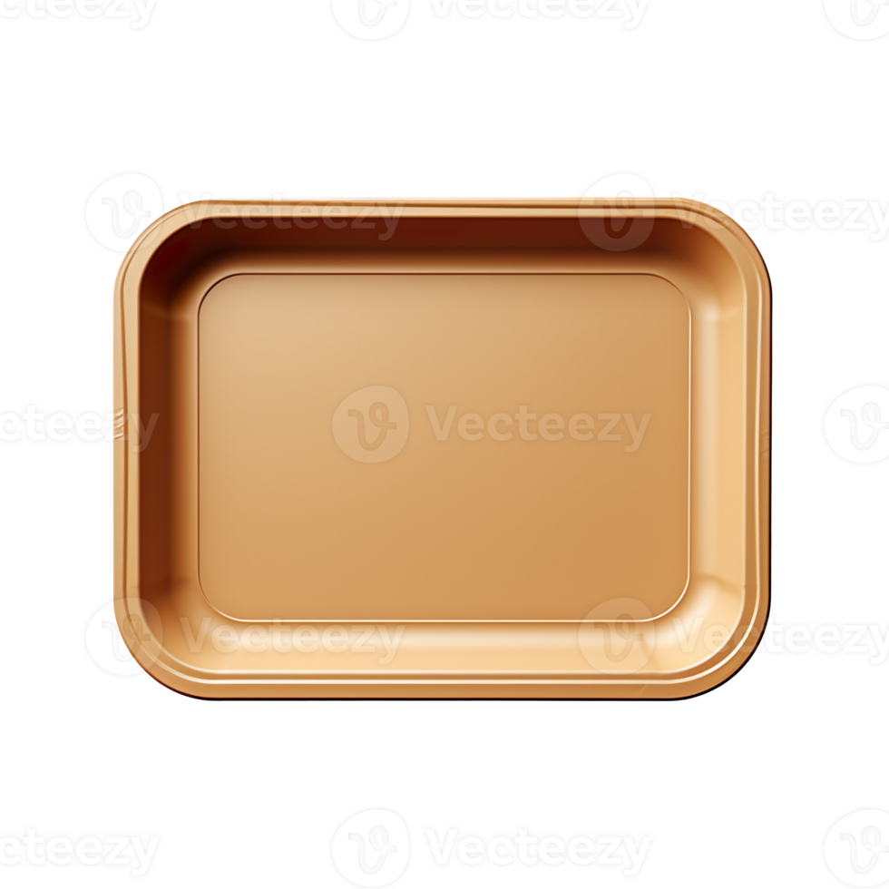 Empty paper food tray isolated on transparent background png