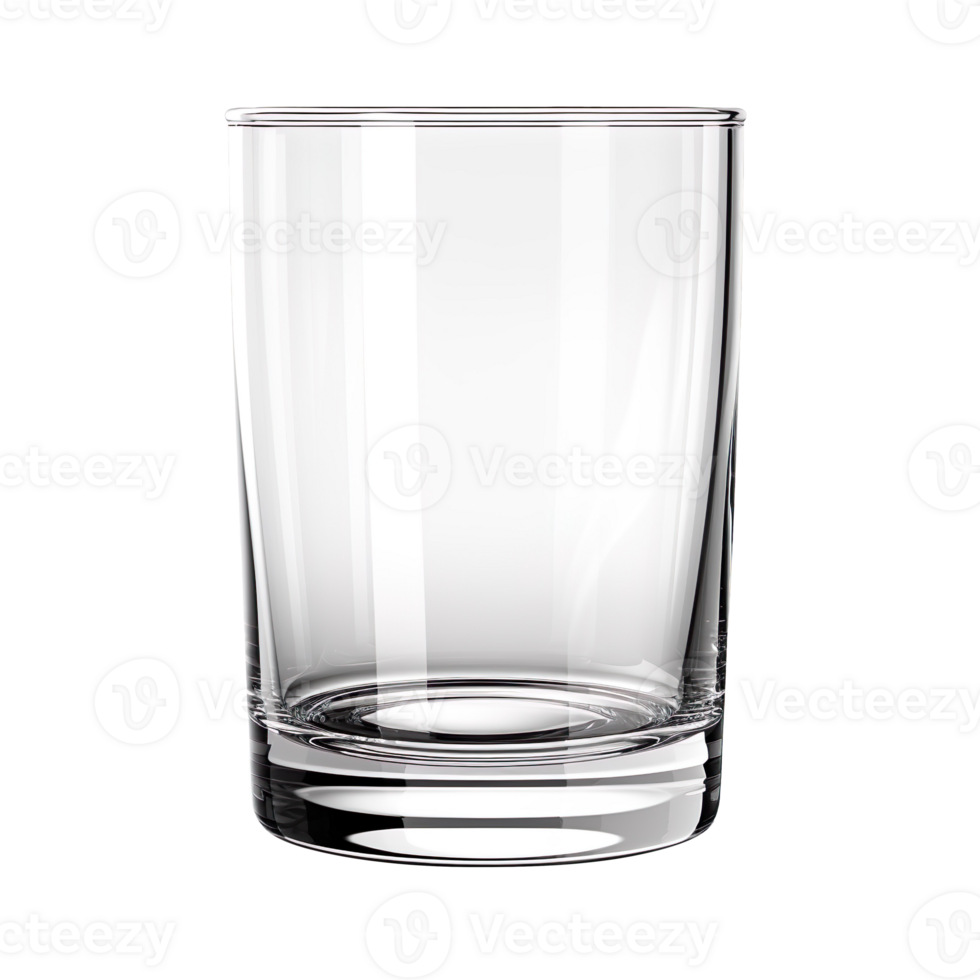 Empty drinking glass isolated on transparent background png