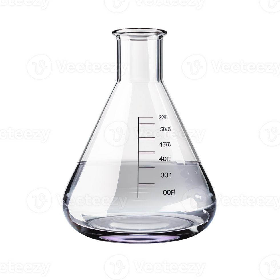 Empty chemical flask isolated on transparent background png