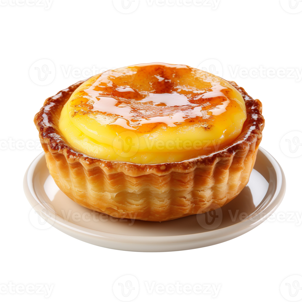 Egg tart isolated on transparent background png