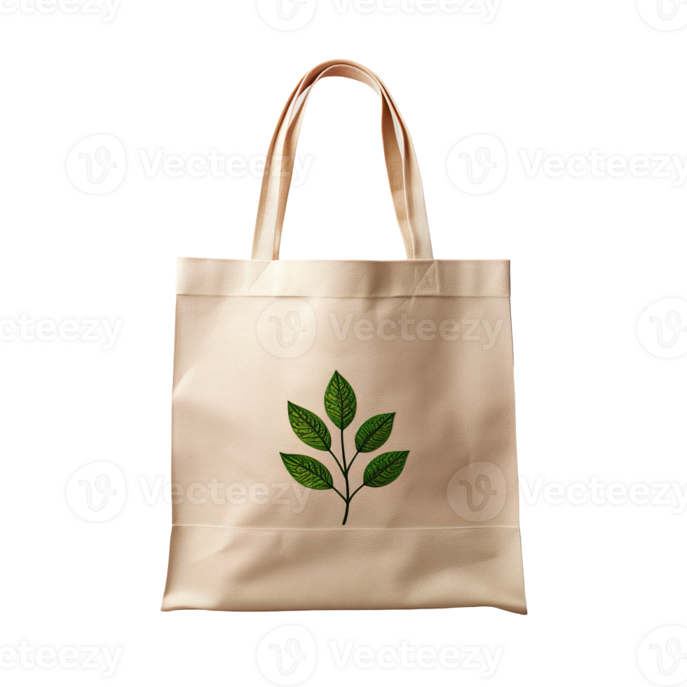 fabric eco bag isolated on transparent background png