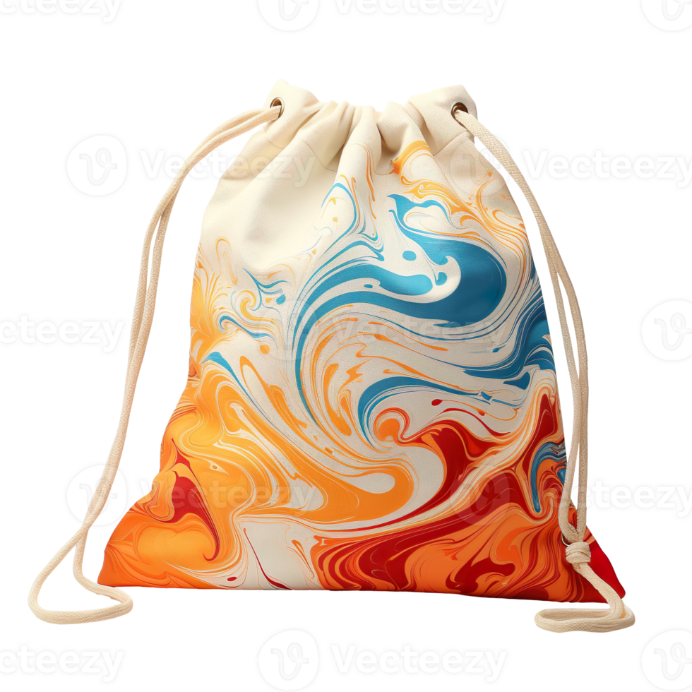 Drawstring bag isolated on transparent background png