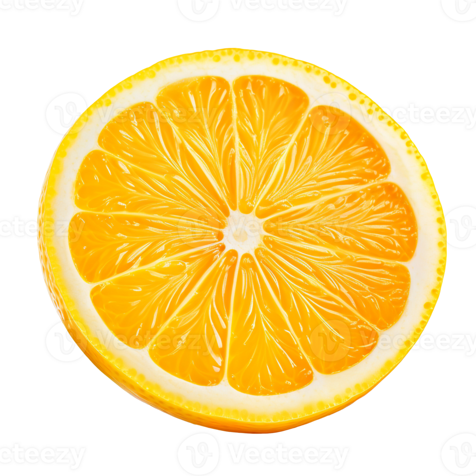 fresh juicy lemon fruit slice isolated on transparent background png