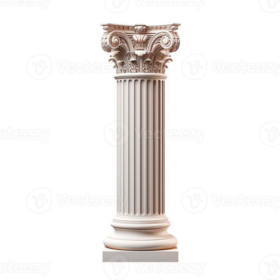 Greek column isolated on transparent background png