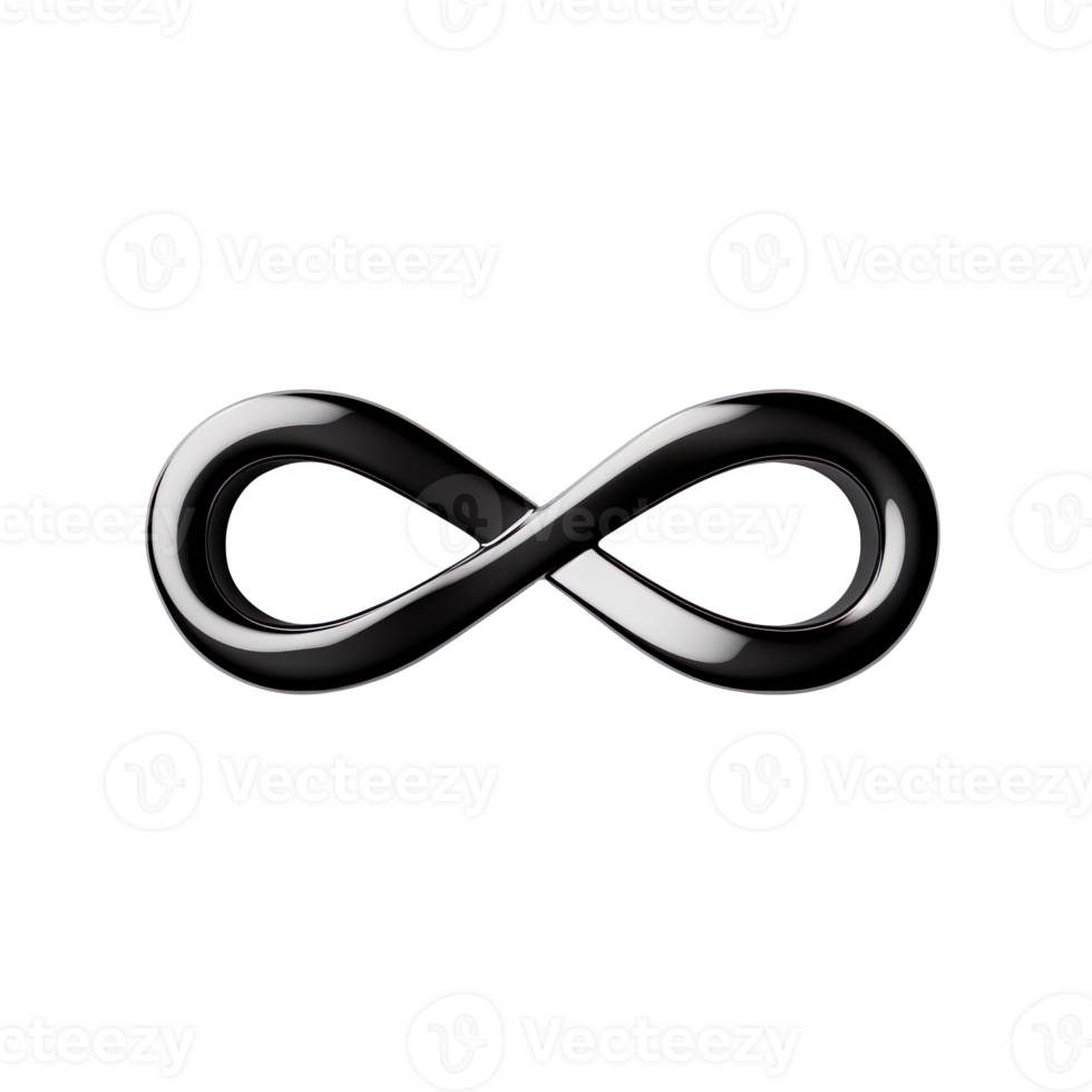 Illustration of infinity symbol isolated on transparent background png