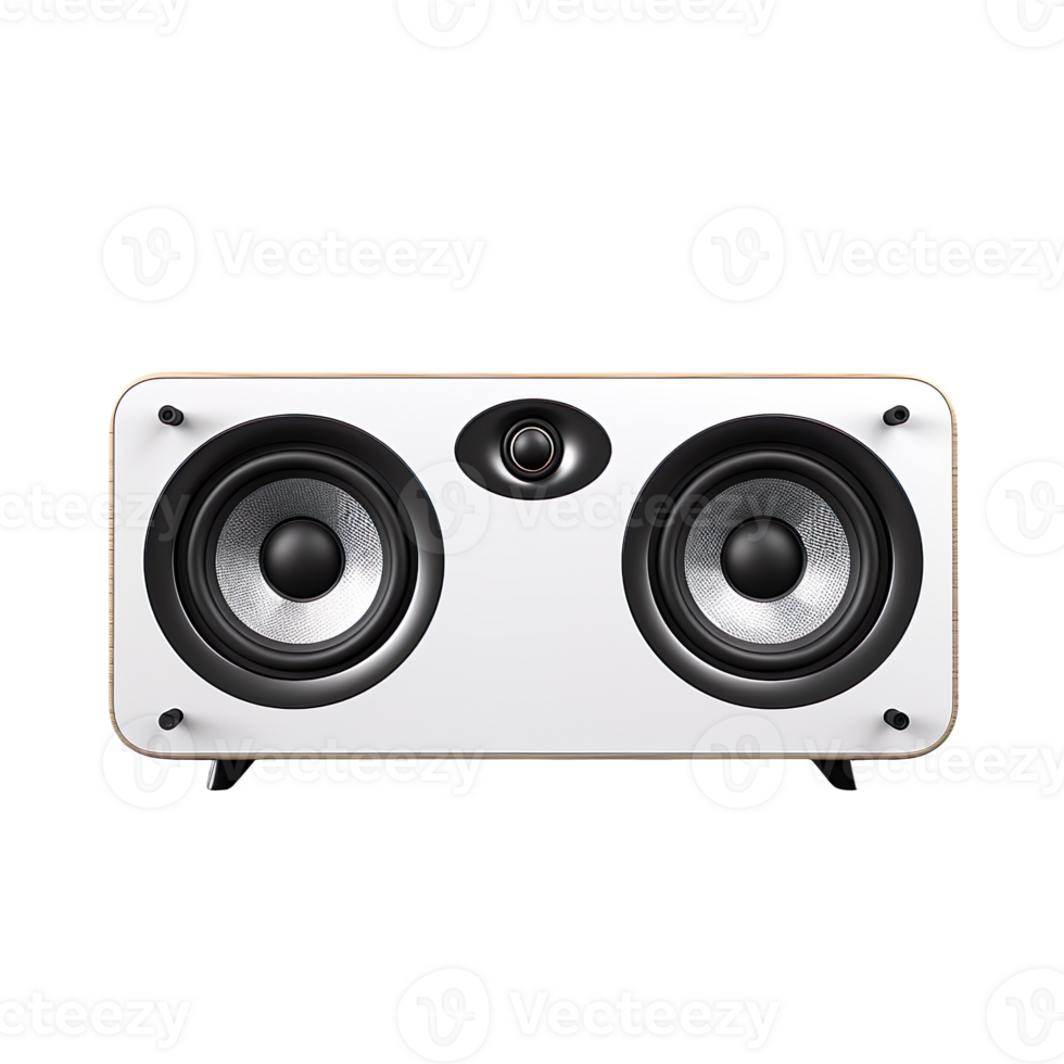 horizontal rectangular music speaker isolated on transparent background png