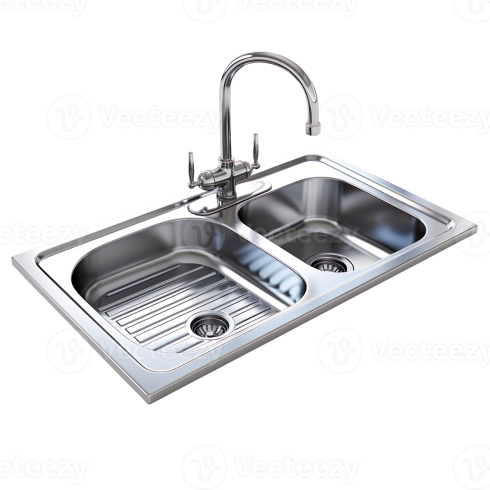 Kitchen sink isolated on transparent background png