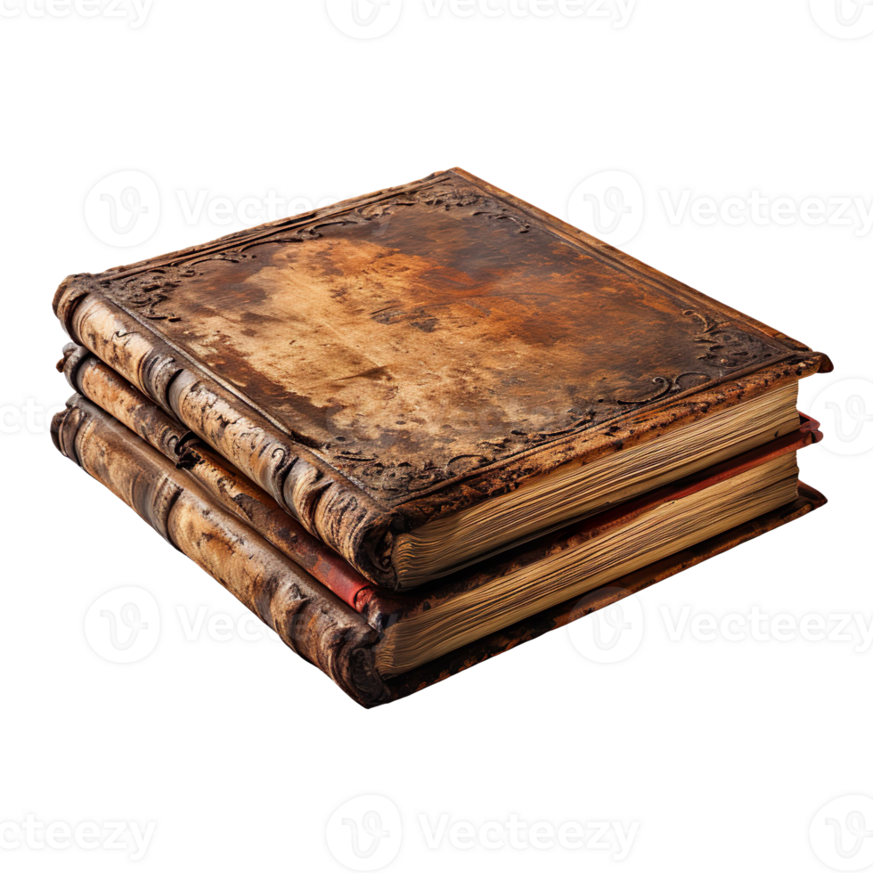 Old book isolated on transparent background png