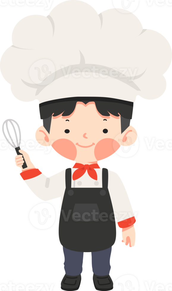 boy with whisk pretending to be chef png