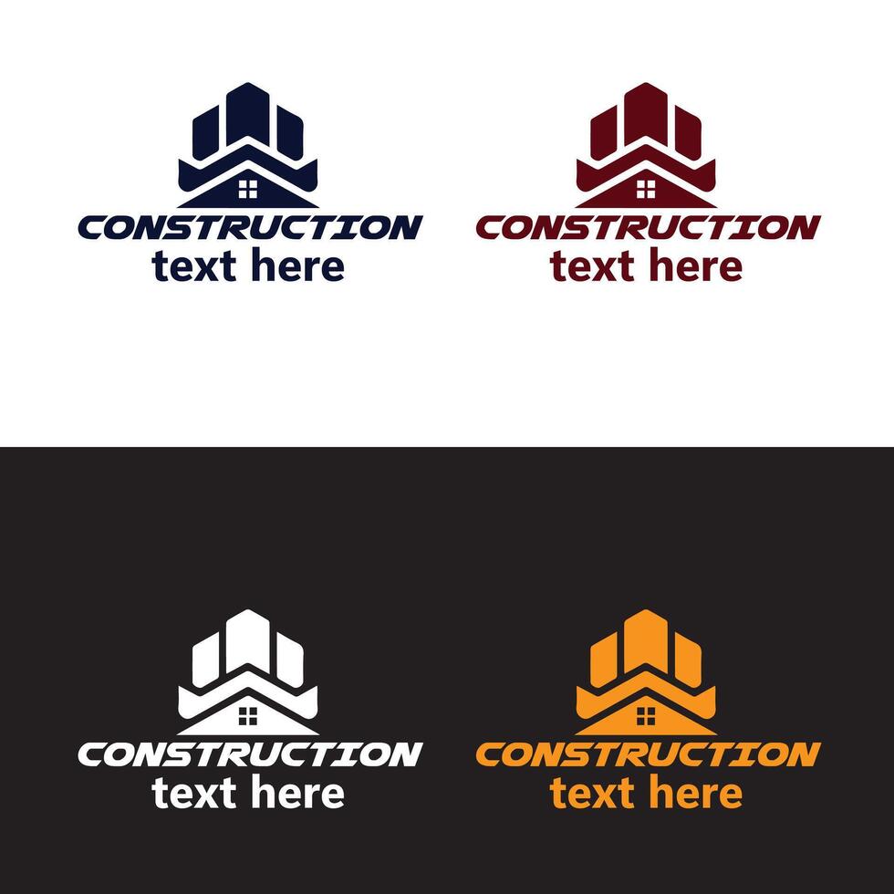 luxury modern real estate and construction logo vector
