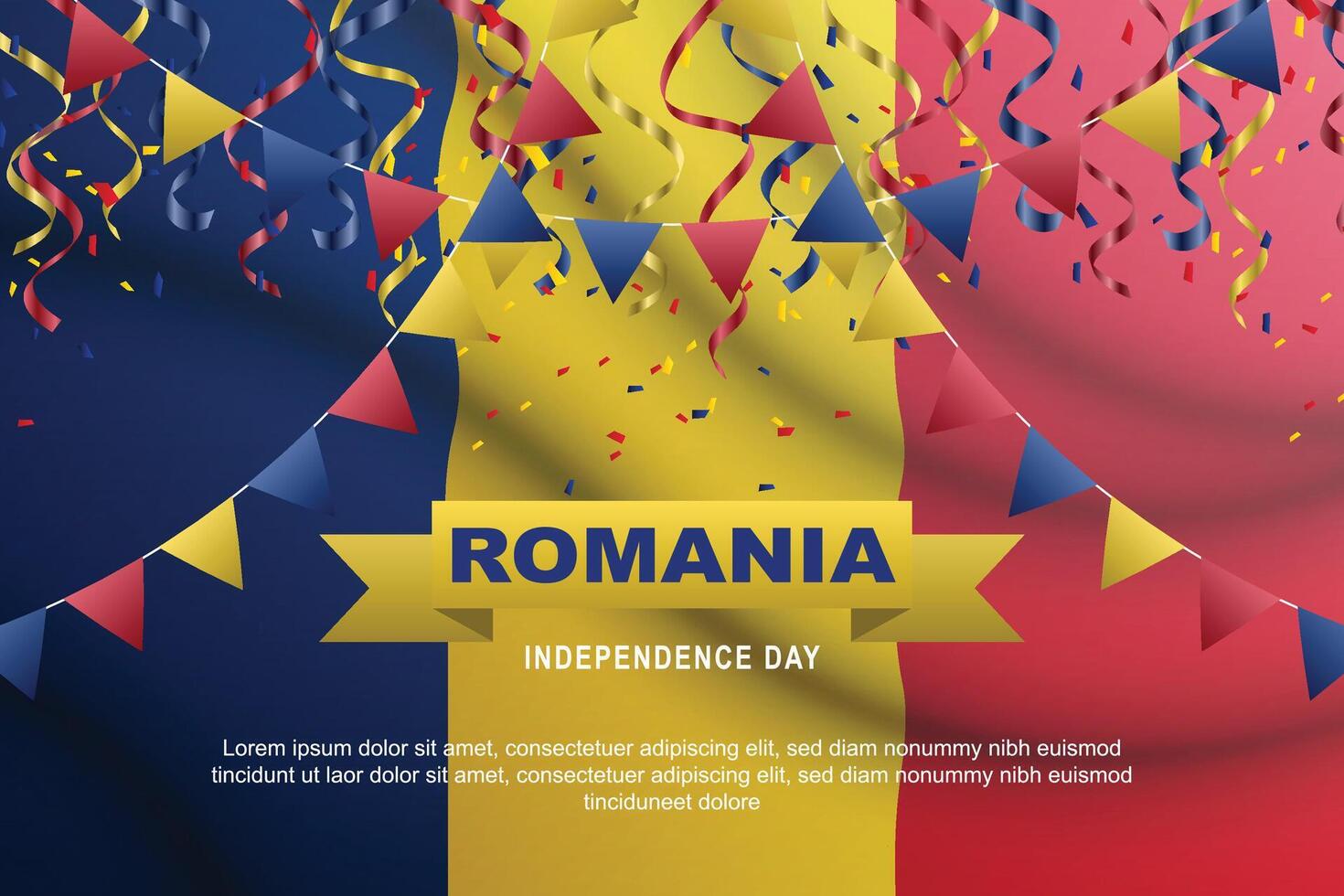 Romania Independence Day background. vector