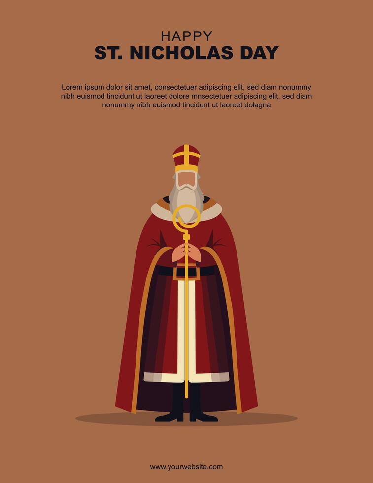 St Nicholas Day background. vector