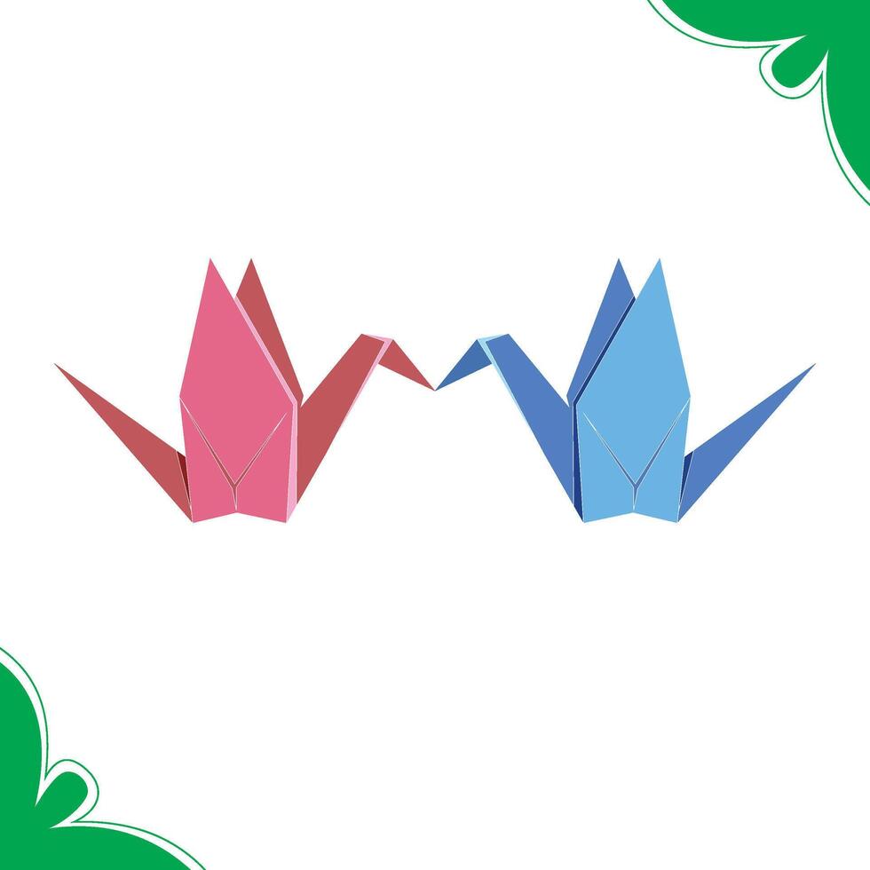 Origami. A set of origami. Set origami butterfly, crane, frog, elephant, dragon, ship, dinosaur, fox. Paper set origami. file vector