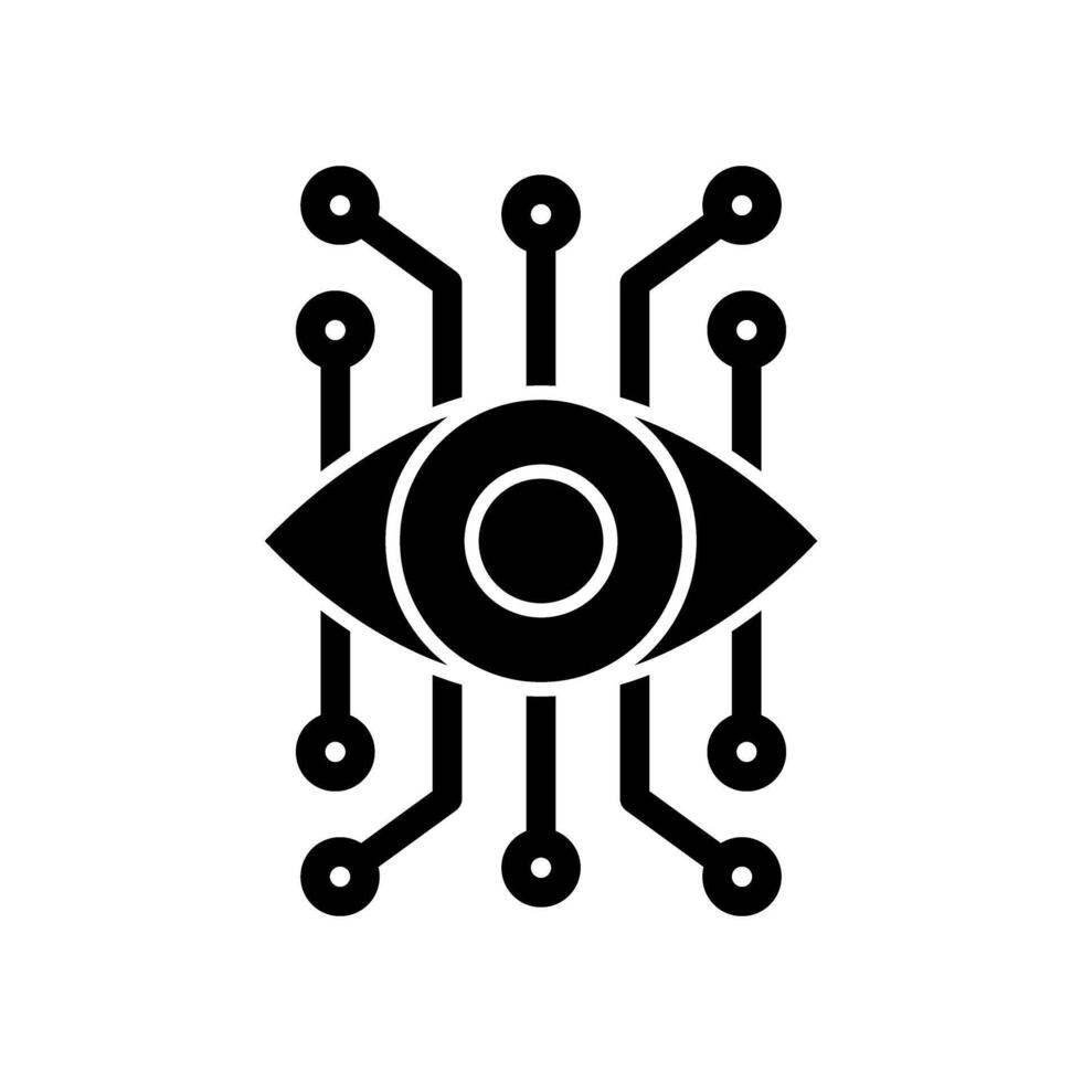 Icon Glyph spy system. Solid style. vector