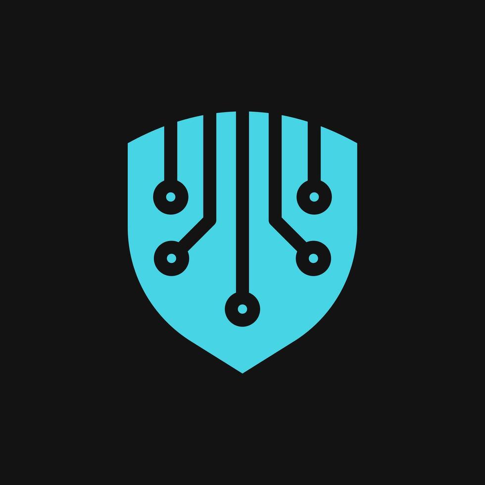 Icon Flat Color system shield. Fill color style. vector