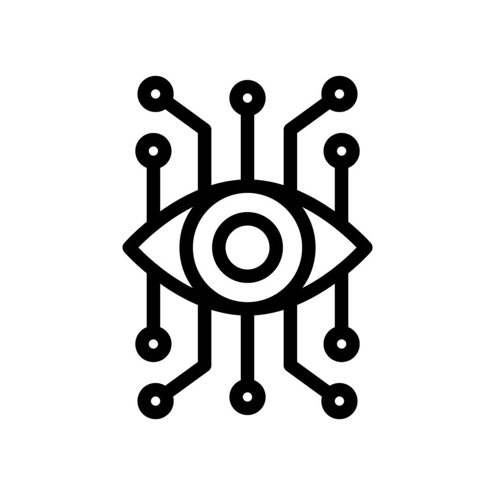 Icon Line spy system. Outline style. vector