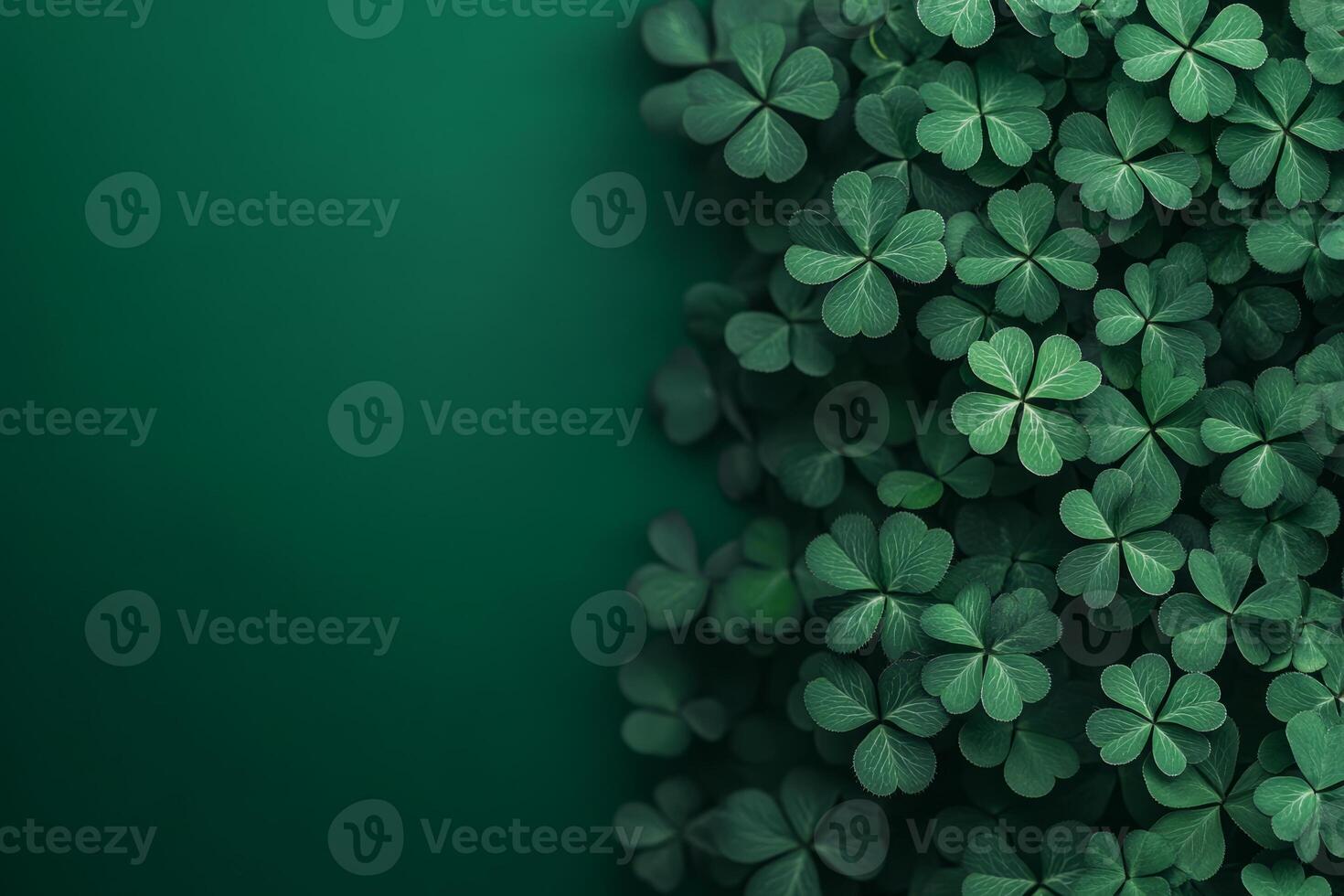 Minimalist St. Patrick's Day background with green hues and subtle shamrock patterns photo