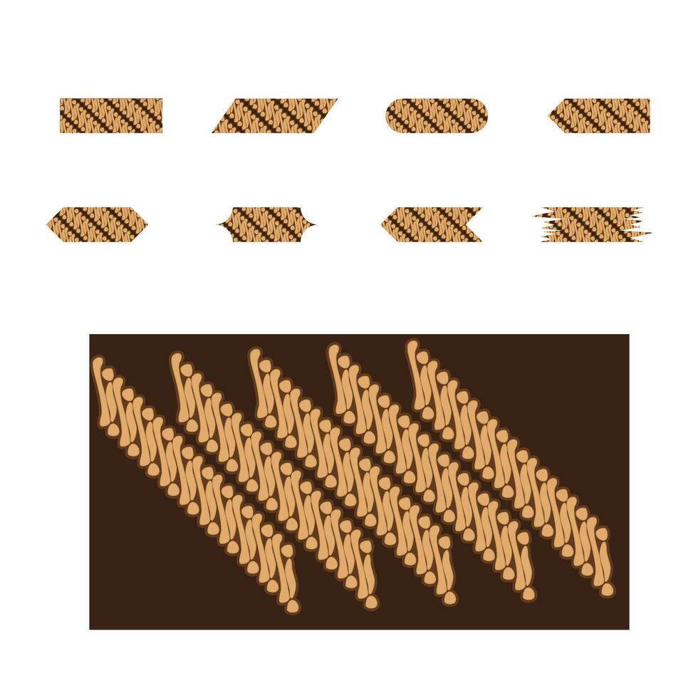 Parang Kusumo Indonesian Batik pattern vector