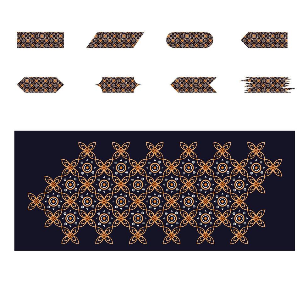 ceplok Yogyakarta Indonesian Batik pattern vector