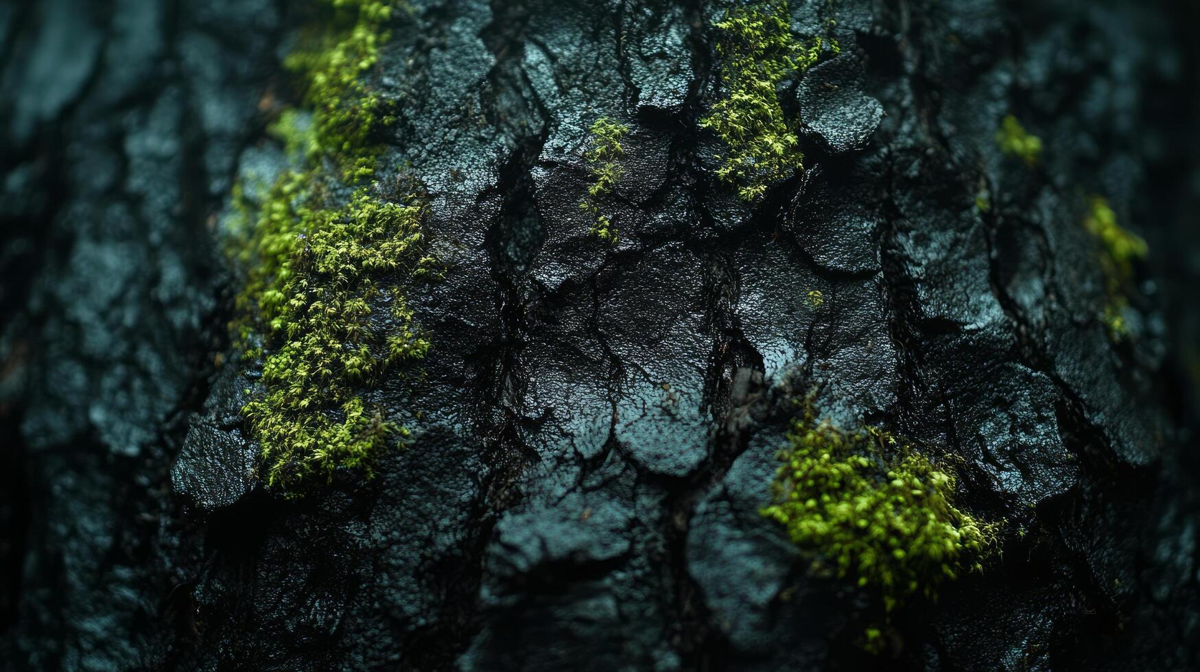 A close up of moss on a tree trunk photo