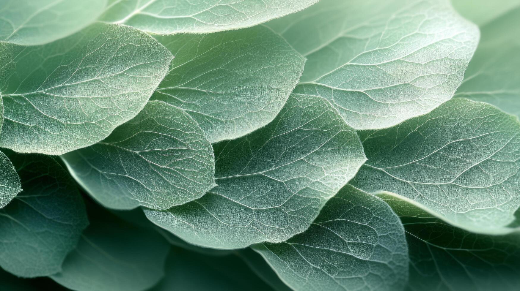 Closeup of green leaves on a plant photo