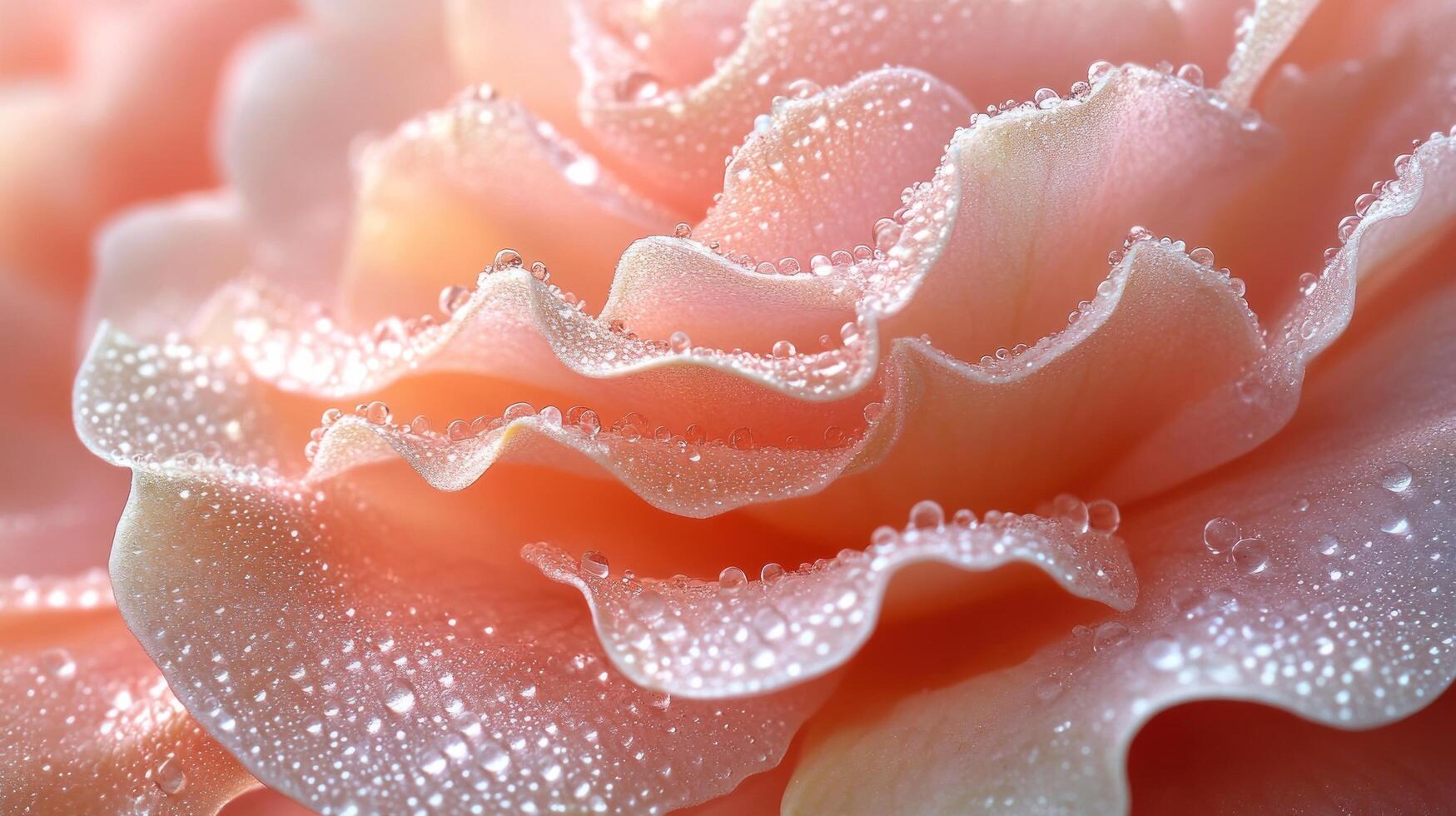 A close up of a pink rose with water droplets photo