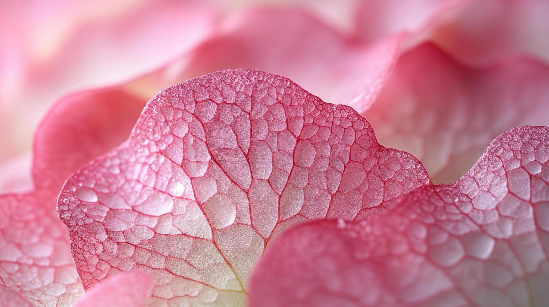 A close up of a pink flower with water droplets photo