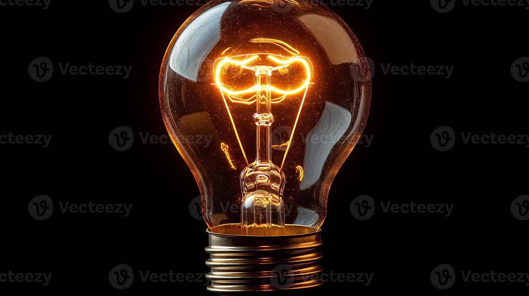 A light bulb with a glowing heart inside photo