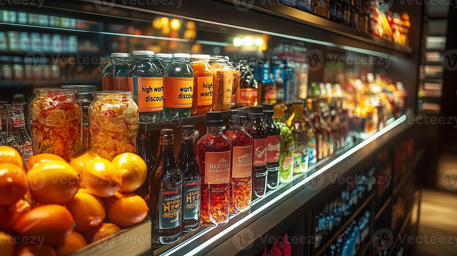 A shelf filled with oranges photo