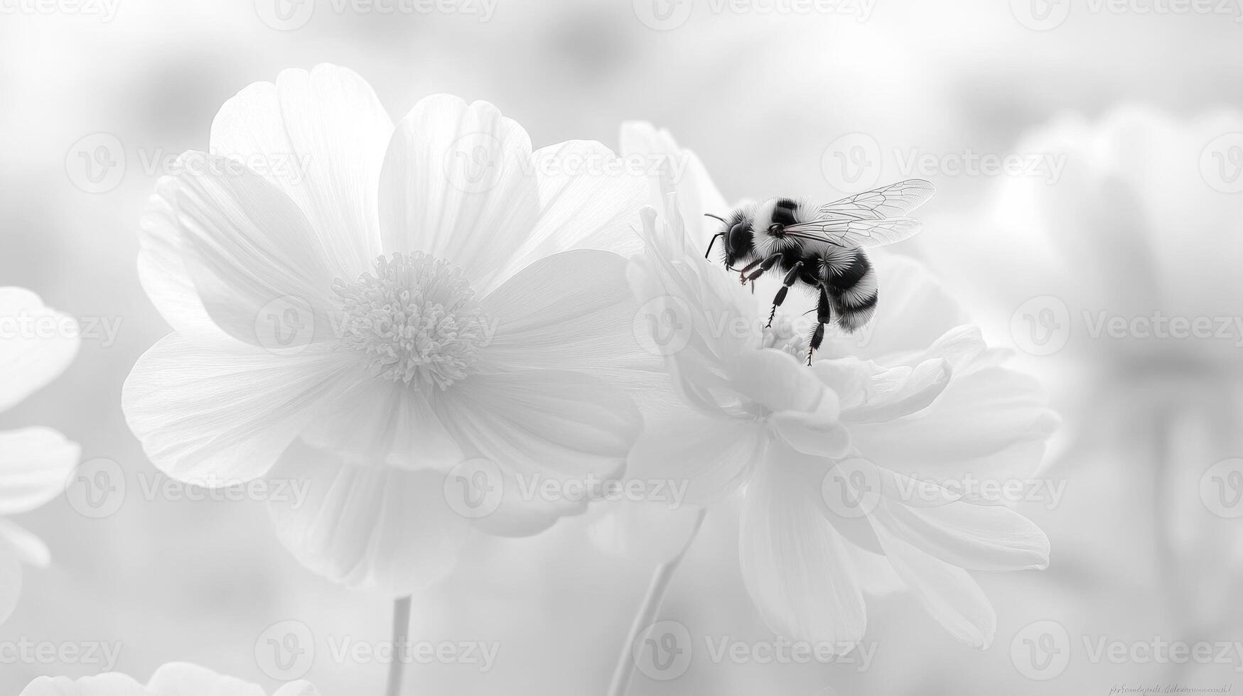 Bee on a flower photo